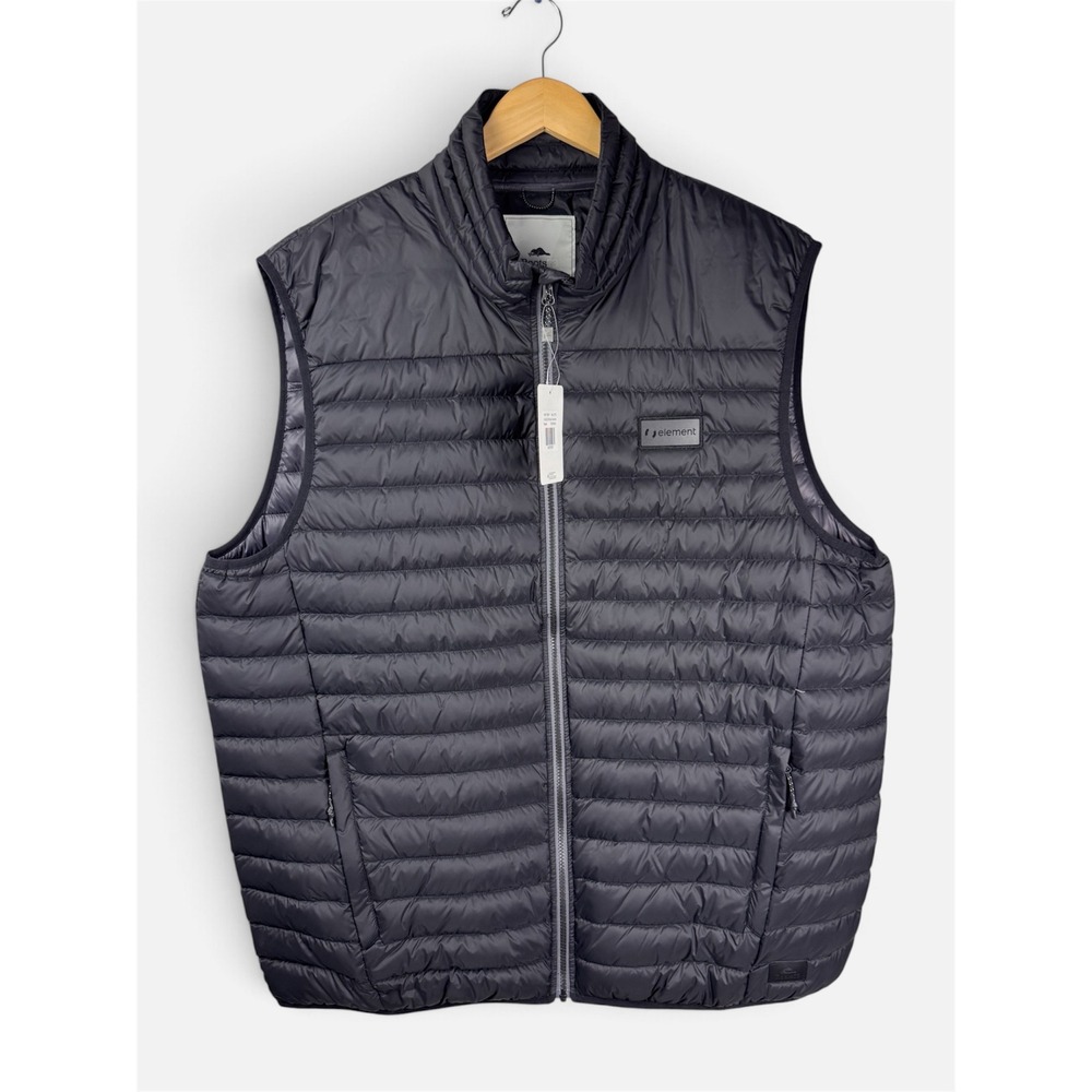 Roots 73 Eaglecove Packable Down Vest Men 3XL Black Quilted Puffer 19557 NWT
